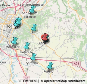 Mappa Vicolo Bastioni della Mina, 10023 Chieri TO, Italia (7.269)