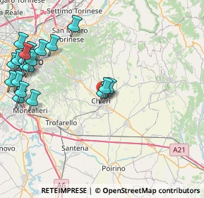 Mappa Vicolo Bastioni della Mina, 10023 Chieri TO, Italia (10.8915)