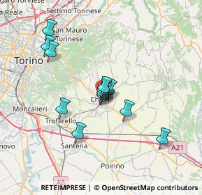 Mappa Vicolo Bastioni della Mina, 10023 Chieri TO, Italia (5.06786)