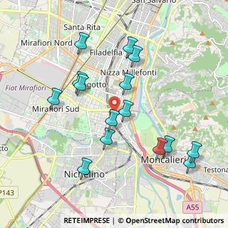 Mappa Piazza Bengasi, 10127 Moncalieri TO, Italia (2.02267)