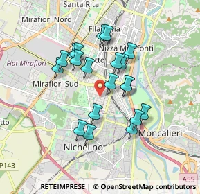 Mappa Via Sapri, 10127 Torino TO, Italia (1.5075)