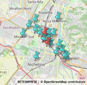 Mappa Via Sapri, 10127 Torino TO, Italia (1.263)