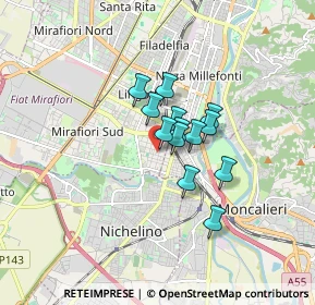 Mappa Via Sapri, 10127 Torino TO, Italia (1.00846)
