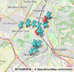 Mappa Via Sapri, 10127 Torino TO, Italia (1.32353)