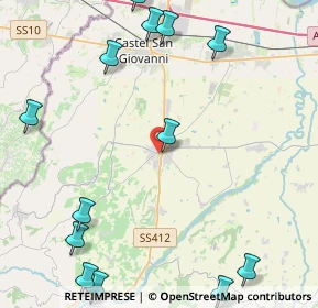 Mappa Via Ugo Foscolo, 29011 Borgonovo Val Tidone PC, Italia (6.53333)