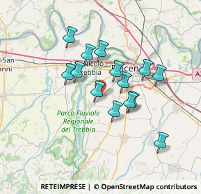 Mappa Strada del Picchetto, 29122 Piacenza PC (5.72286)