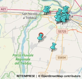 Mappa Strada del Picchetto, 29122 Piacenza PC (4.70133)