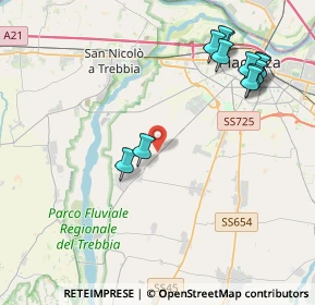 Mappa Strada del Picchetto, 29122 Piacenza PC (4.73667)