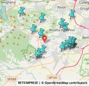 Mappa Via Volvera, 10090 Bruino TO, Italia (3.97263)