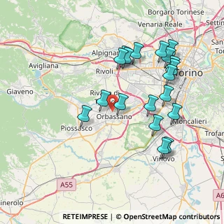 Mappa Via S. Quasimodo, 10043 Orbassano TO, Italia (7.86105)