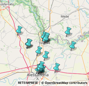 Mappa Via Vittorio Alfieri, 15048 Valenza AL, Italia (7.4155)