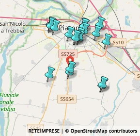 Mappa Via Decorati al Valor Civile, 29122 San Bonico PC, Italia (3.5225)