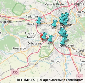 Mappa Strada Comunale di None, 10092 Beinasco TO, Italia (7.24867)