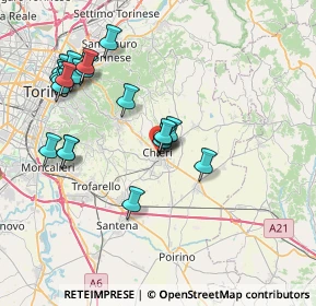 Mappa Vicolo Madonnetta, 10023 Chieri TO, Italia (7.9645)