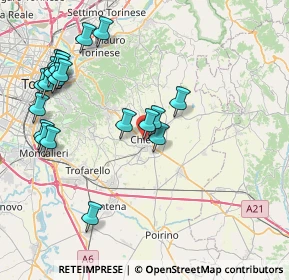 Mappa Vicolo Madonnetta, 10023 Chieri TO, Italia (9.1035)