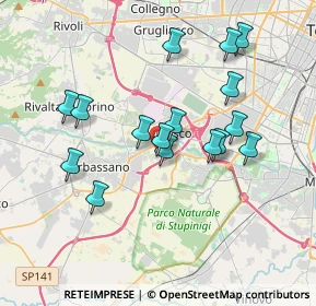 Mappa Via Giosuè Carducci, 10092 Beinasco TO, Italia (3.4075)