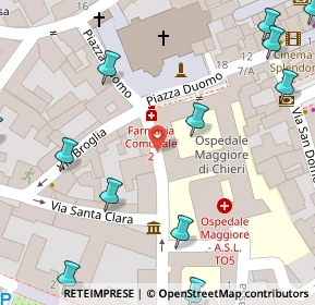 Mappa Piazza del Duomo, 10023 Chieri TO, Italia (0.126)