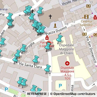 Mappa Piazza del Duomo, 10023 Chieri TO, Italia (0.07667)