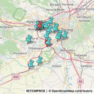 Mappa Str. Borgaretto, 10092 Beinasco TO, Italia (6.0525)