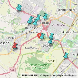 Mappa Str. Borgaretto, 10092 Beinasco TO, Italia (2.26923)