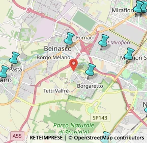 Mappa Str. Borgaretto, 10092 Beinasco TO, Italia (3.29455)