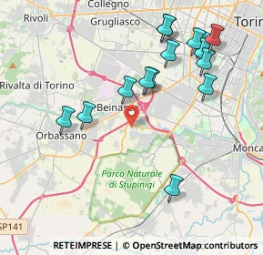Mappa Str. Borgaretto, 10092 Beinasco TO, Italia (4.31667)