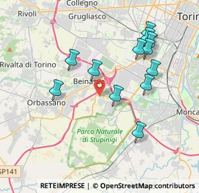 Mappa Str. Borgaretto, 10092 Beinasco TO, Italia (3.8075)