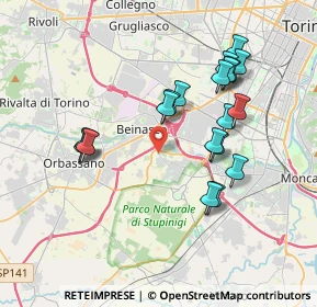 Mappa Str. Borgaretto, 10092 Beinasco TO, Italia (3.60105)
