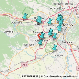 Mappa Via Giosuè Carducci, 10043 Orbassano TO, Italia (7.1985)