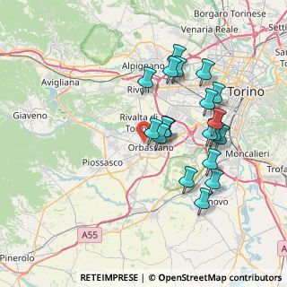 Mappa Via Giosuè Carducci, 10043 Orbassano TO, Italia (7.05579)