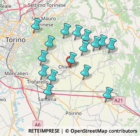 Mappa Via Maria Montessori, 10023 Chieri TO, Italia (6.66125)