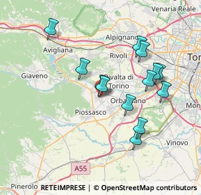 Mappa Viale A. Cruto, 10090 Bruino TO, Italia (6.86923)