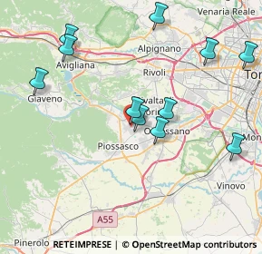 Mappa Viale A. Cruto, 10090 Bruino TO, Italia (8.54091)