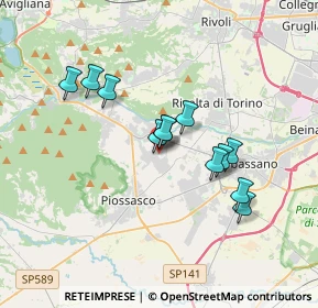 Mappa Viale A. Cruto, 10090 Bruino TO, Italia (2.89083)