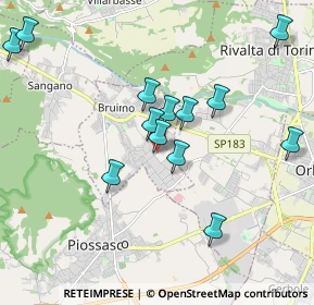 Mappa Viale A. Cruto, 10090 Bruino TO, Italia (2.07214)