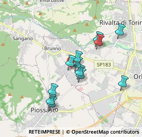 Mappa Viale A. Cruto, 10090 Bruino TO, Italia (1.5925)