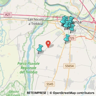 Mappa Strada dei Sette Ponti, 29122 Piacenza PC (4.45909)