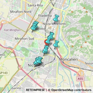 Mappa Via Nazario Sauro, 10024 Moncalieri TO, Italia (1.415)