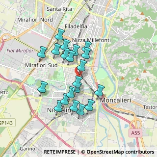 Mappa Via Nazario Sauro, 10024 Moncalieri TO, Italia (1.556)