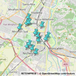 Mappa Via Nazario Sauro, 10024 Moncalieri TO, Italia (1.42786)