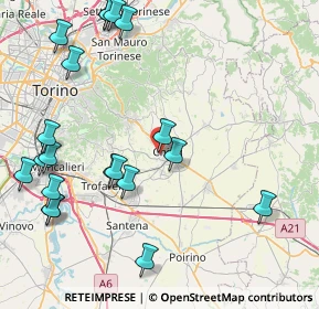 Mappa Via Biscaretti, 10023 Chieri TO, Italia (10.424)