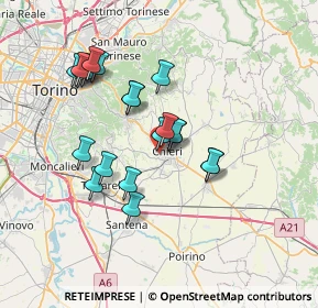 Mappa Via Biscaretti, 10023 Chieri TO, Italia (6.334)
