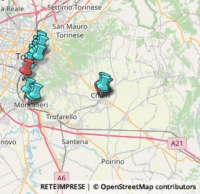 Mappa Via Santa Clara, 10023 Chieri TO, Italia (8.9015)