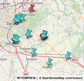 Mappa Via Santa Clara, 10023 Chieri TO, Italia (8.151)