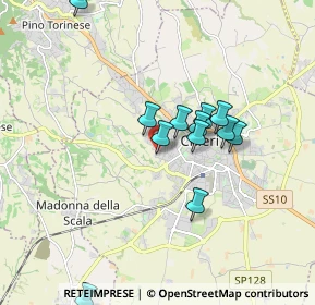 Mappa Strada del Vallo, 10023 Chieri TO, Italia (1.60167)