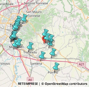 Mappa Strada del Vallo, 10023 Chieri TO, Italia (8.445)