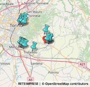 Mappa Strada del Vallo, 10023 Chieri TO, Italia (6.893)