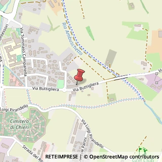 Mappa Via Buttigliera, 43, 10023 Chieri, Torino (Piemonte)