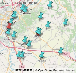 Mappa Via della Pace, 10023 Chieri TO, Italia (9.563)