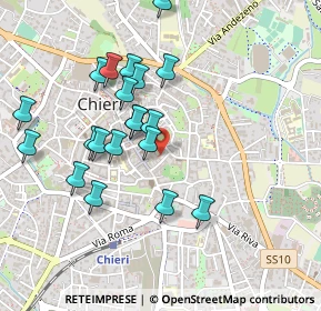 Mappa Via della Pace, 10023 Chieri TO, Italia (0.4565)